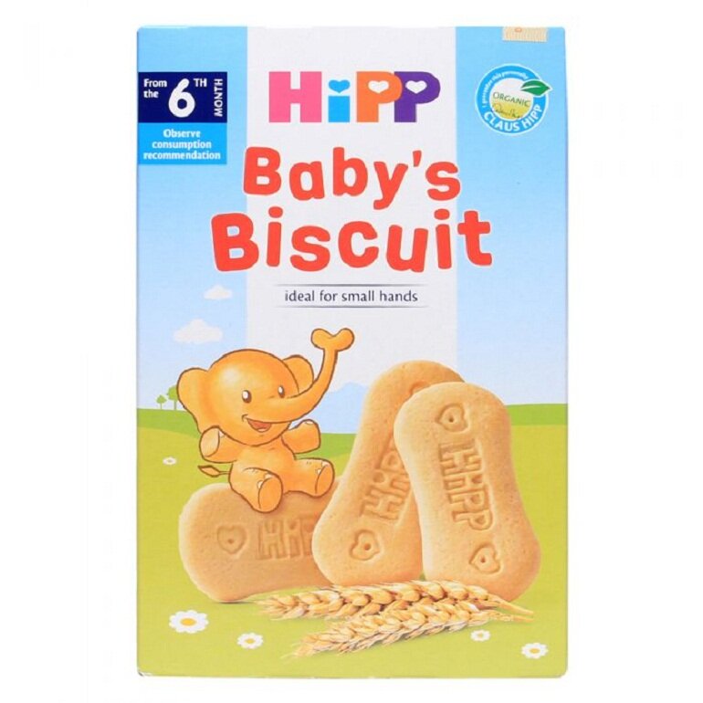 Bánh ăn dặm cho bé 6 tháng Hipp Babys Biscuit 