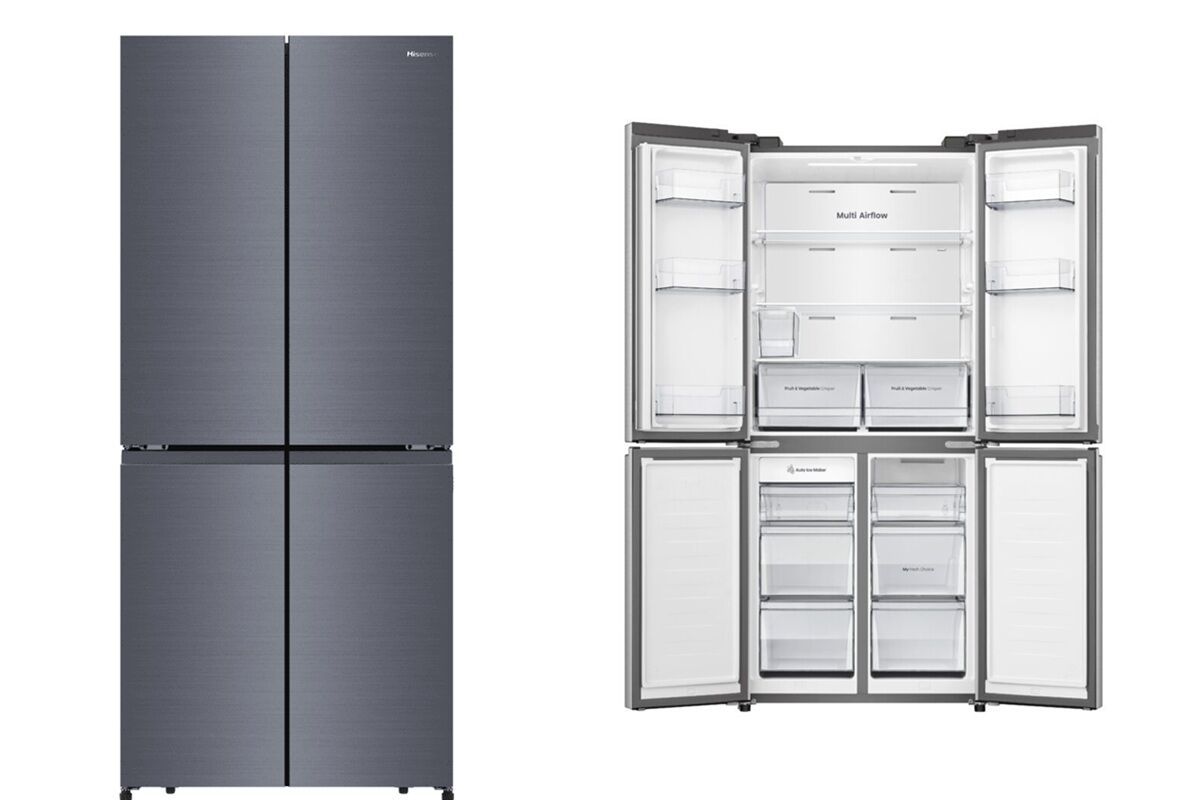Tủ lạnh 4 cánh Hisense RQ630N4EBUI3 có làm đá tự động, giá "mềm như bún"