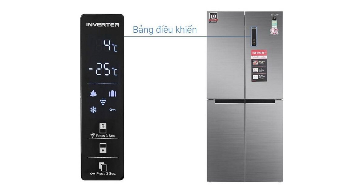 Tủ lạnh 4 cánh tiết kiệm điện Sharp Inverter SJ-FX420V-SL có tốt không?