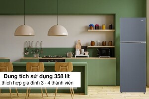 Tủ lạnh Aqua Inverter 358 lít AQR-T410FA(SL) làm lạnh đa chiều, tiết kiệm điện với Twin Inverter