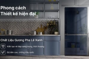 Tủ lạnh Aqua Inverter 469 Lít AQR-M560XA(GL) hiện đại, tiết kiệm năng lượng