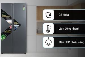 Tủ lạnh Aqua Inverter 646 lít AQR-S682XA(BL) sở hữu công nghệ làm lạnh và tính năng tiện ích vượt trội