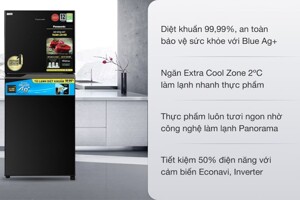 Tủ lạnh Panasonic Inverter 234 lít NR-TV261BPKV thiết kế tinh tế, tiết kiệm điện năng