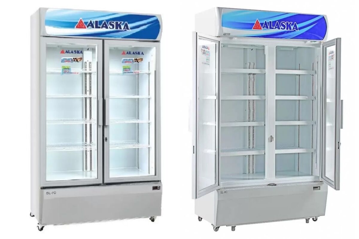 Tủ mát Alaska 2 cánh 700 lít SL-7C phù hợp cửa hàng tiện lợi, siêu thị, quán giải khát