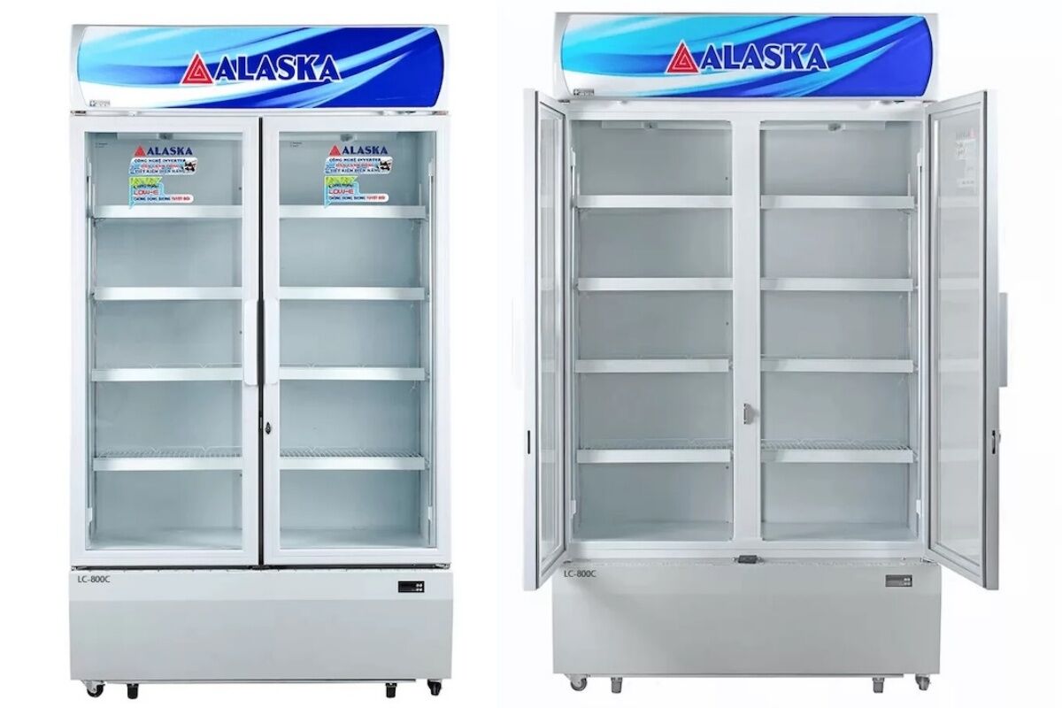 Tủ mát Alaska 2 cánh 730 lít LC-800C tiện lợi cho quán ăn, cửa hàng