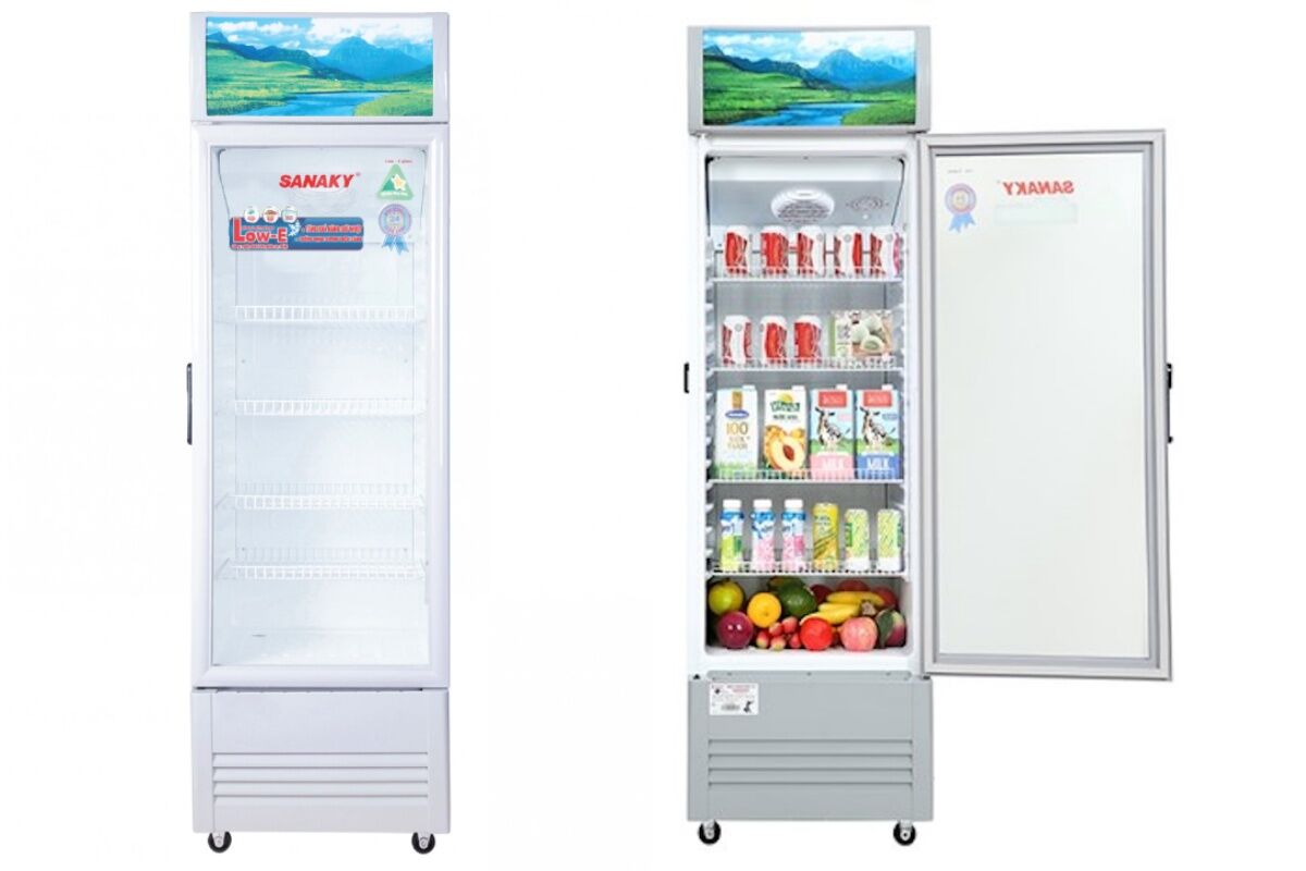 Tủ mát Sanaky 1 cánh 200 lít VH-258KL phù hợp cho không gian hẹp