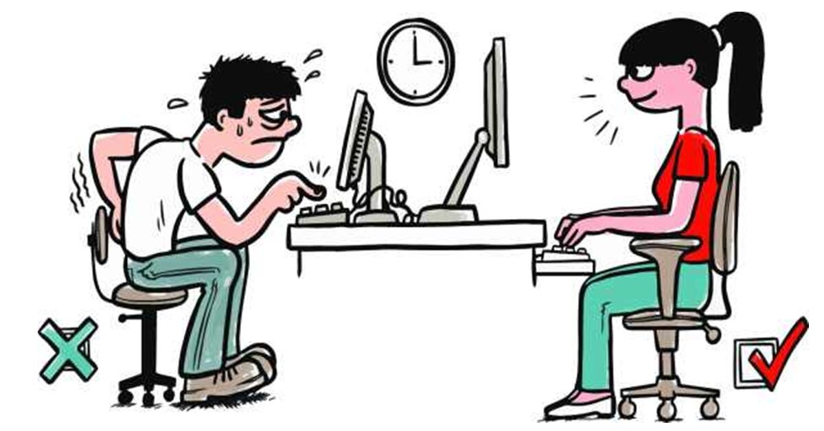 Tư thế ngồi làm việc với máy tính chuẩn nhất, tạo hiệu quả cao trong công việc