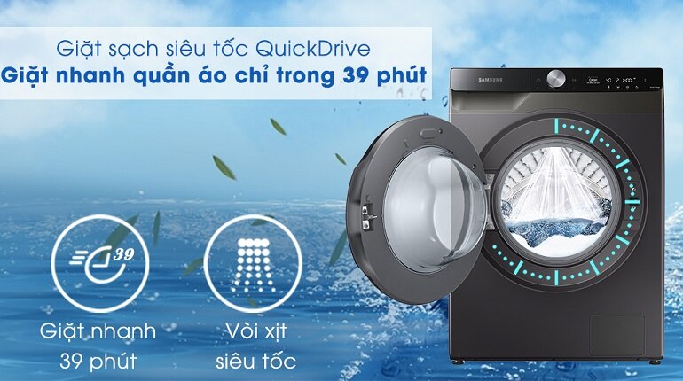 máy giặt sấy Samsung Addwash Inverter 9,5kg WD95T754DBX/SV