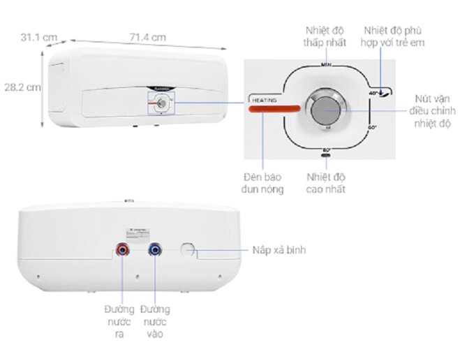 4 lý do nên mua bình nóng lạnh Ariston sl2 20r 2.5 fe mt cho gia đình