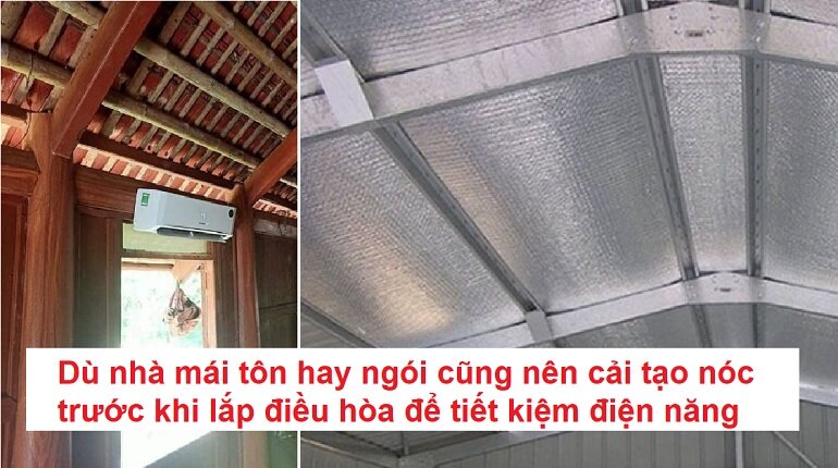 Cải tạo nhà mái tôn trước khi lắp điều hòa 