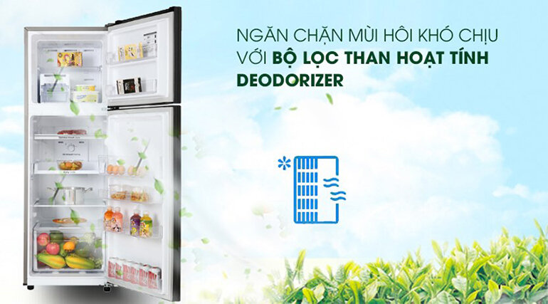 Bộ lọc khử mùi của tủ lạnh Samsung Inverter 256 lít