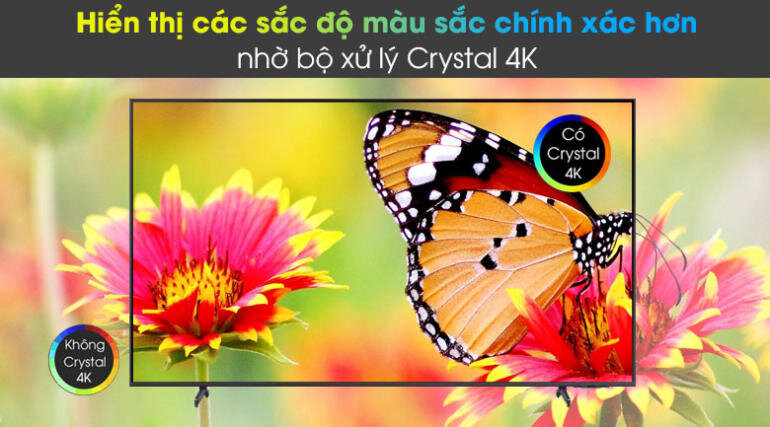 Bộ xử lý Crystal 4K giúp hiển thị màu sắc chính xác hơn 
