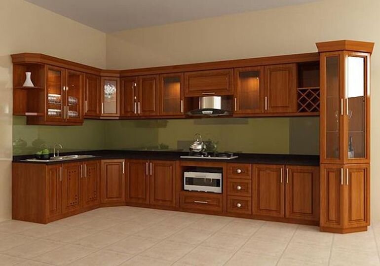 Mẫu tủ bếp bằng gỗ đẹp - Xu hướng nội thất 2024