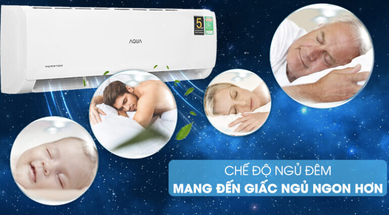 Điều hòa Aqua Inverter 12000BTU 1 chiều AQA-KCRV13TK gas R-32