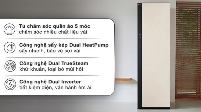 Lý do khiến tủ sấy quần áo LG Styler
