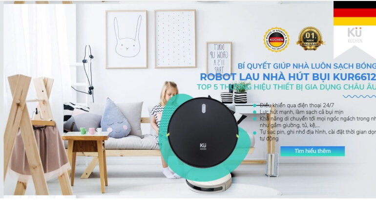 Robot hút bụi lau nhà KUR6612