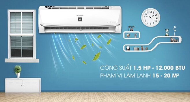 điều hòa Sharp 12000 BTU Inverter AH-X13WHW gas R-32