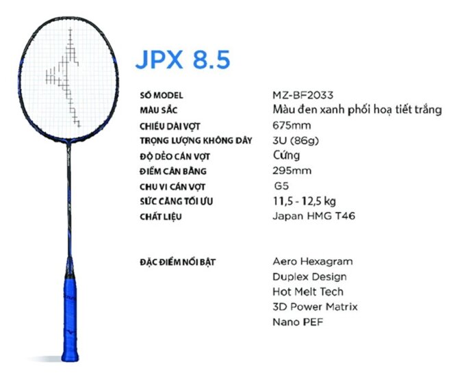 Vợt cầu lông Mizuno JPX 8.5