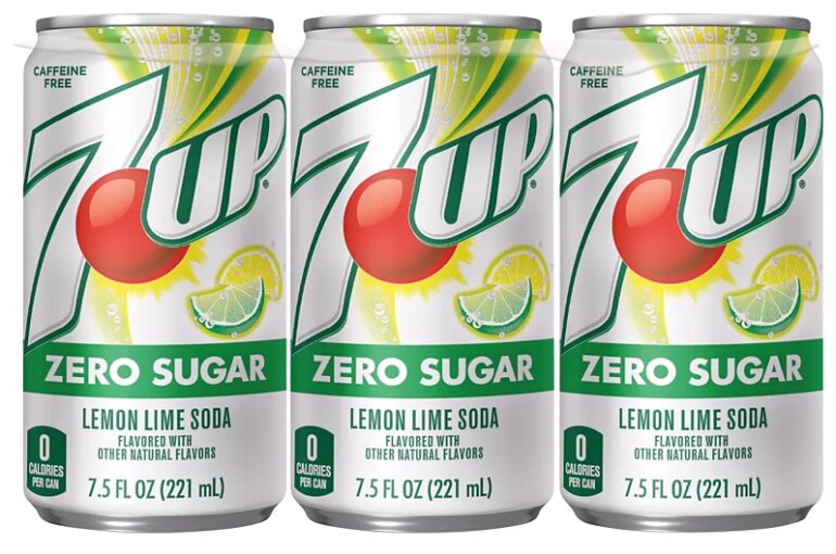 Nước ngọt không đường 7Up Diet Flavoured soda - Giá tham khảo: 19.000đ/lon 221ml