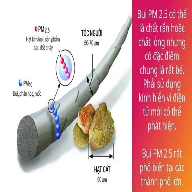 khẩu trang 2.5 PM chi tiết về bụi mịn