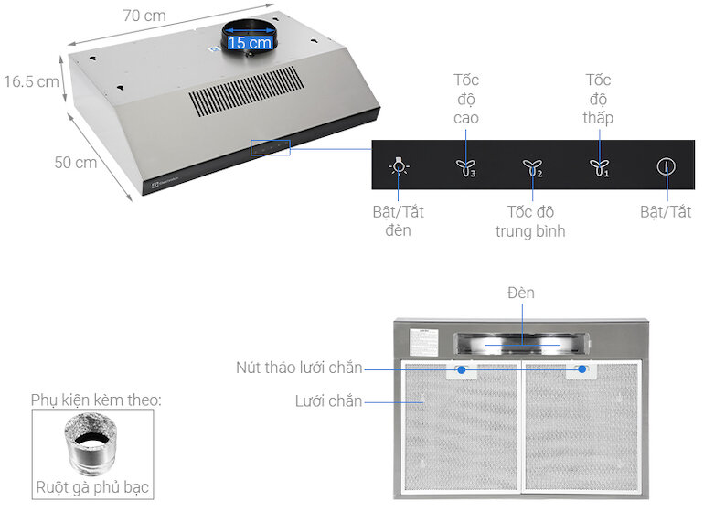 Máy hút mùi Electrolux ERF726SBA