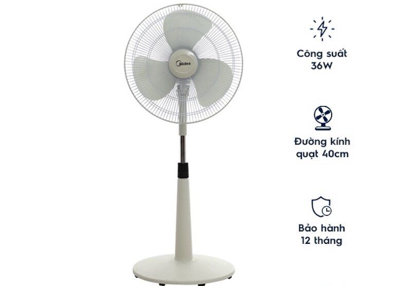 Quạt lửng Midea FTS40-17VD có độ cao dao động từ 93 – 110cm thay đổi linh hoạt theo nhu cầu sử dụng.