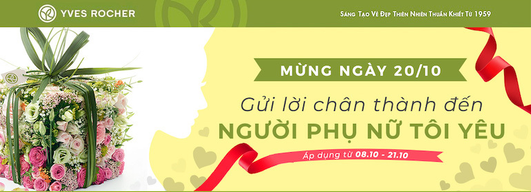 YVES ROCHER quảng bá để chào mừng ngày phụ nữ Việt Nam