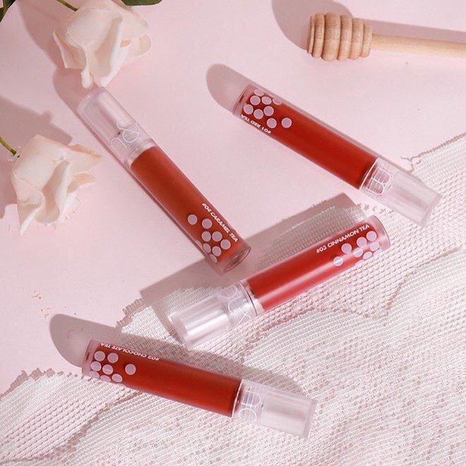 Thiết kế son kem Romand Milk Tea Velvet Tint