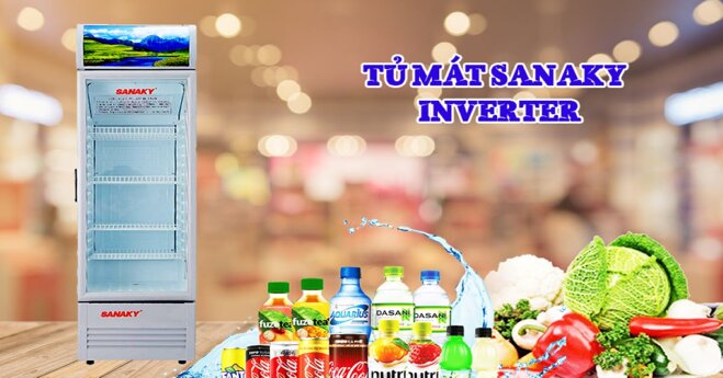 Tủ mát Sanaky 200l được trang bị công nghệ Inverter tiết kiệm điện