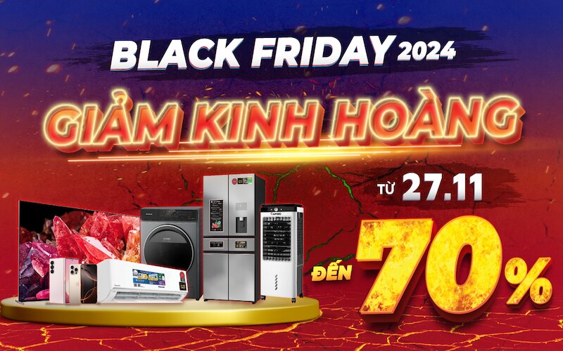 Giảm giá tủ lạnh kịch sàn mùa Black Friday 2024 tại các trang TMĐT và hệ thống điện máy