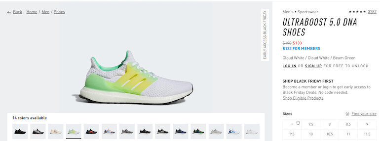 Săn sale giày Adidas trên website: www.adidas.com.vn