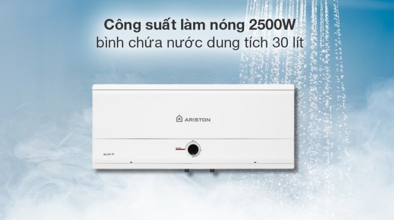 Trải nghiệm 5 công nghệ tiên tiến trên bình nóng lạnh Ariston Slim3 30R