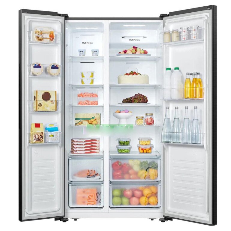 Thỏa thích chứa lượng thực phẩm lớn với dung tích đến 551 lít cùng tủ lạnh Casper Side by Side Inverter 551 lít RS-575VBW