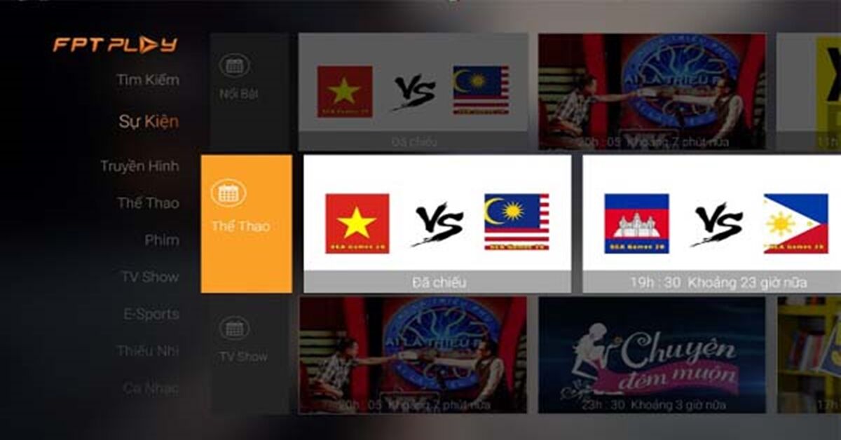 Ứng dụng xem bóng đá phổ biến trên smart tivi và internet tivi