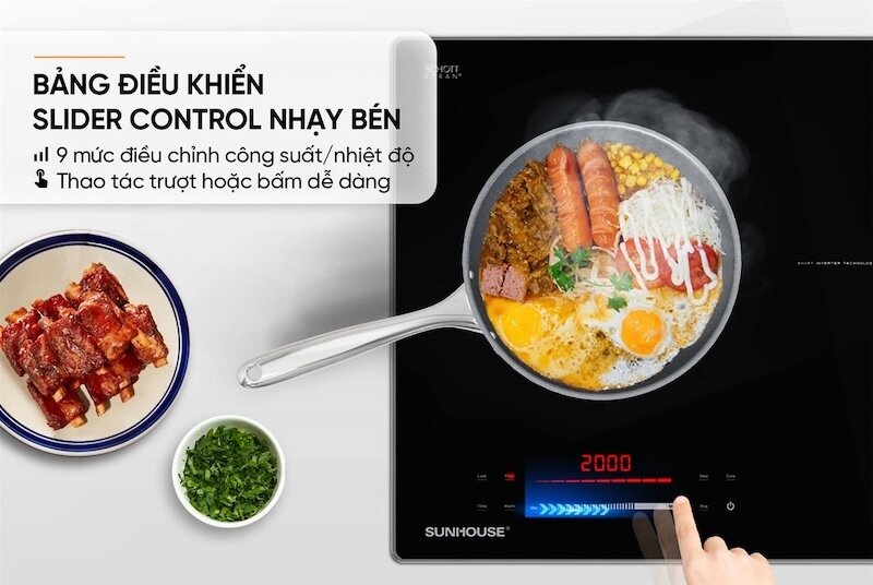 Bếp điện từ đôi Sunhouse Mama SHB82011-MMD trợ thủ đắc lực cho người nội trợ
