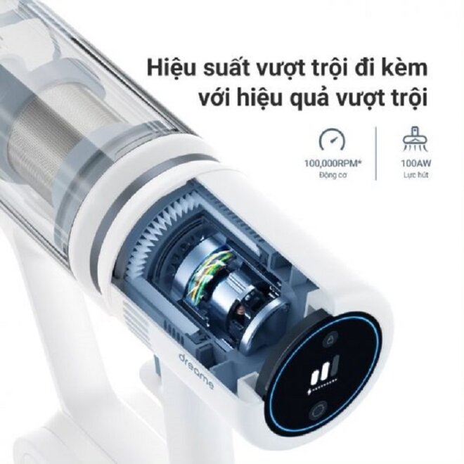 Hiệu suất hút bụi vượt trội của máy hút bụi Dreame P10