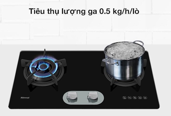 Bếp gas âm Rinnai RVB-220G đa dạng tính năng hiện đại, thông minh