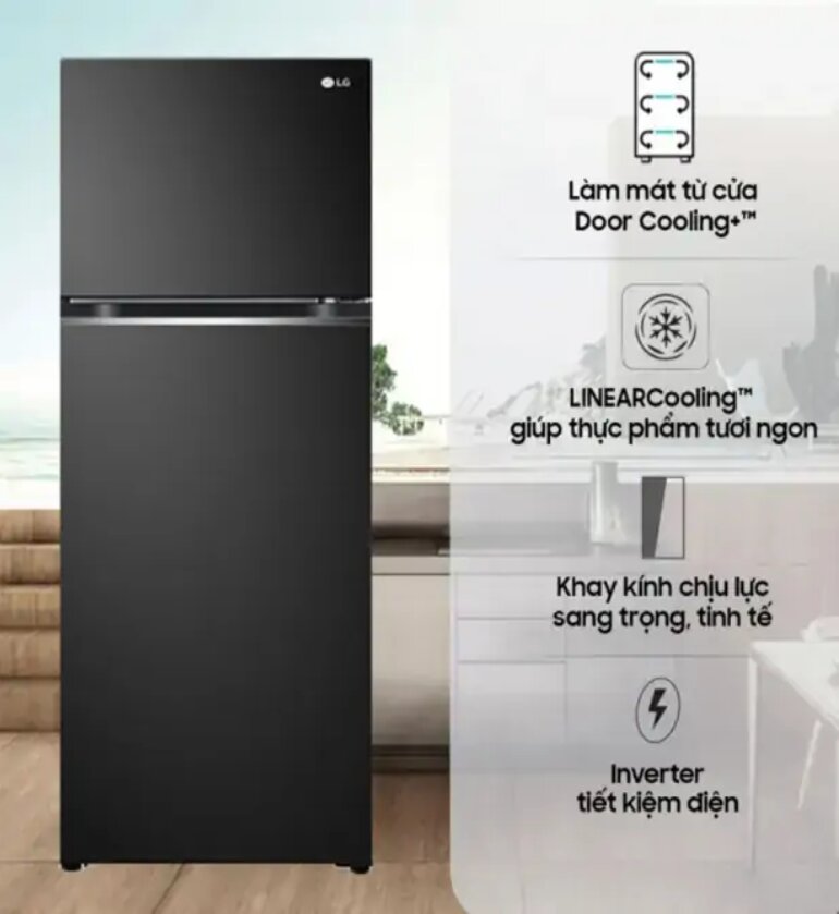 Tủ lạnh LG GV-B262WB sử dụng nhiều công nghệ hiện đại