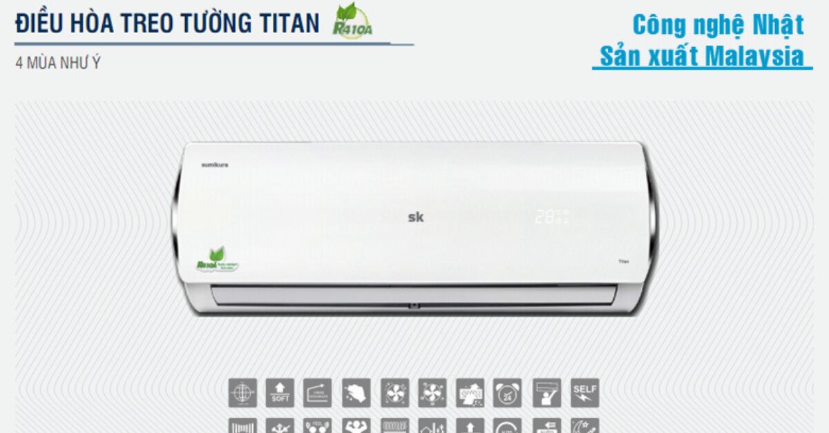 Ưu nhược điểm của điều hòa SK Sumikura 9000btu 1 chiều APS/APO-092/Titan