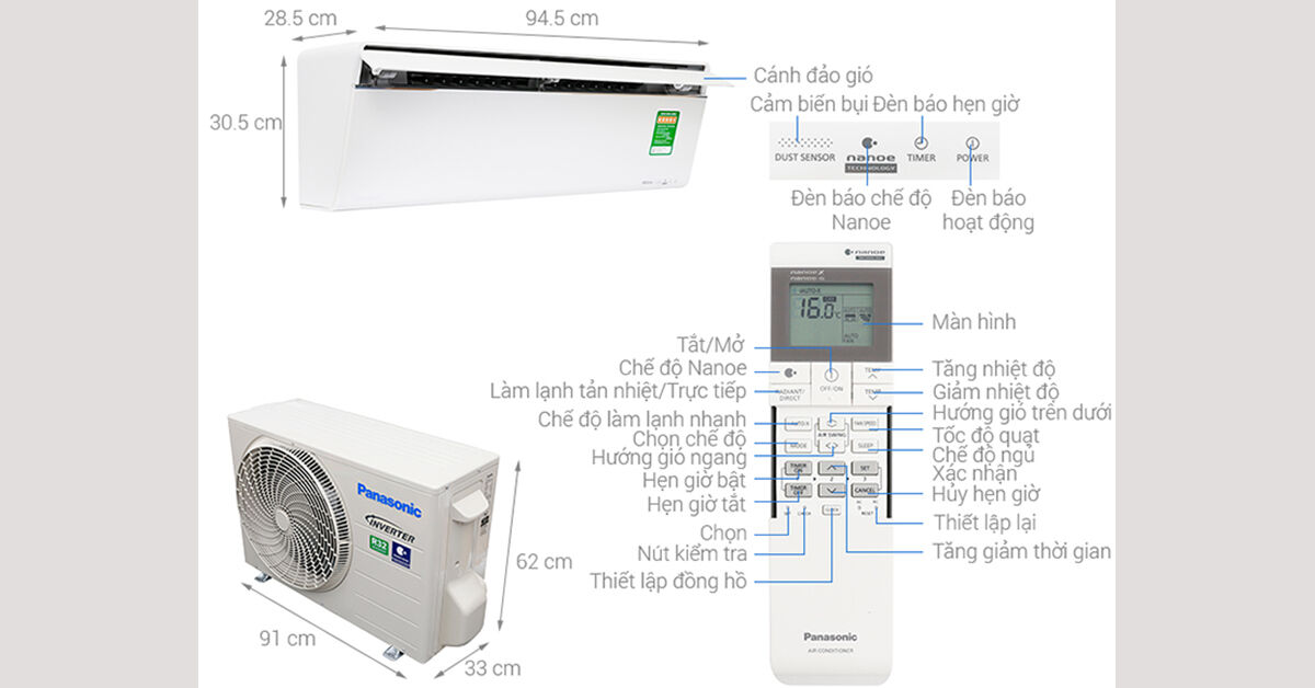Ưu nhược điểm của điều hòa Panasonic 18000btu inverter CU/CS-VU18UKH-8