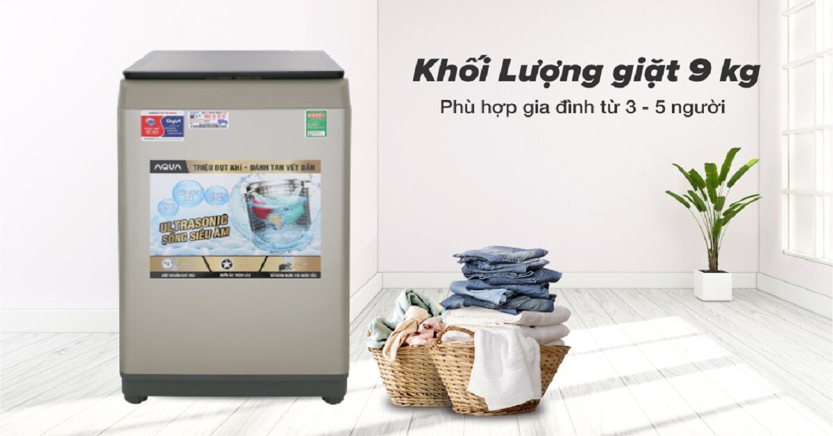 Ưu nhược điểm của máy giặt Aqua 9 Kg AQW-S90CT H2