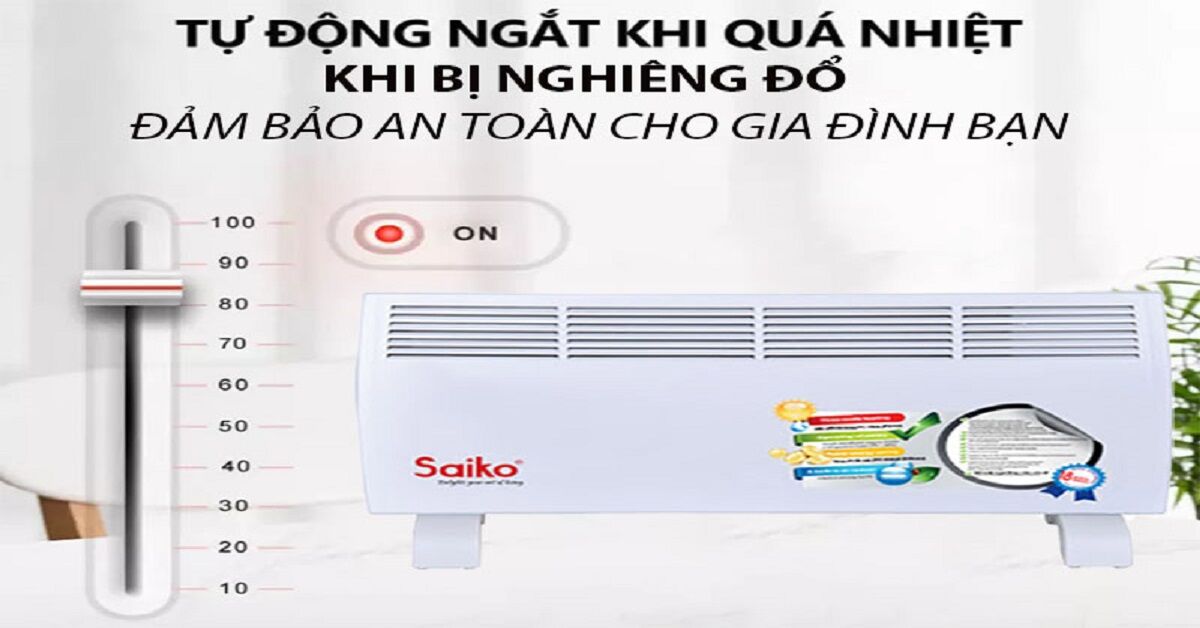 Ưu nhược điểm của quạt sưởi Saiko EC1500ER công suất 1500W