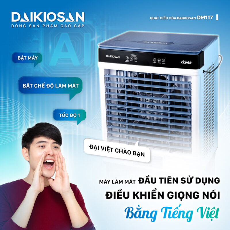 Đánh giá Daikiosan DM117: Máy làm mát độc đáo với tính năng điều khiển bằng giọng nói