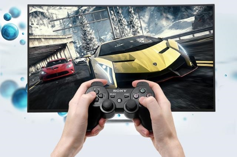 tay cầm chơi game cho smart tivi Sony 43 inch KDL 43W800C