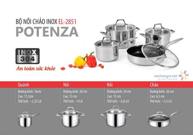 Chảo Elmich Inox 26cm chống dính