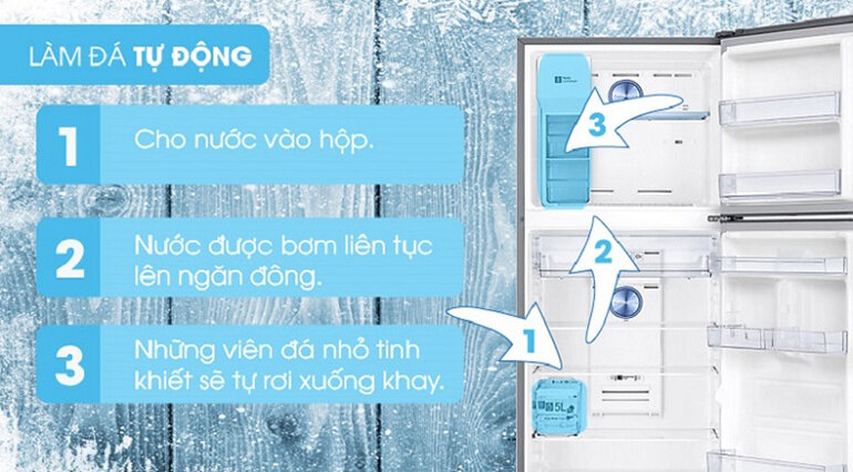 Hướng dẫn các bước sử dụng chức năng làm đá tự động ở tủ lạnh Samsung