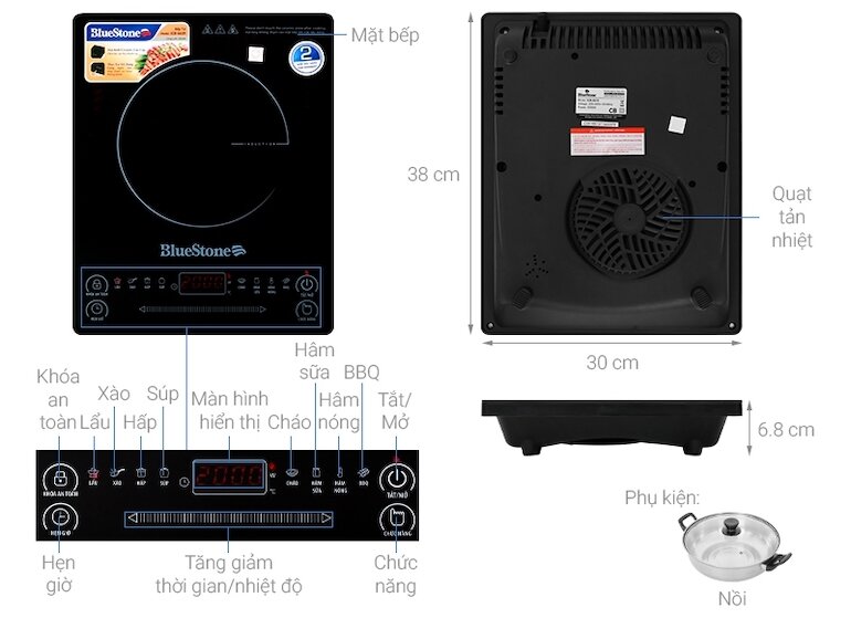 Sử dụng bếp từ Bluestone an toàn và tiết kiệm điện