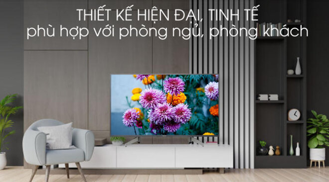 Smart Tivi Sony 43 inch KDL-43W660G sở hữu thiết kế đẹp mắt, đường nét tinh tế.