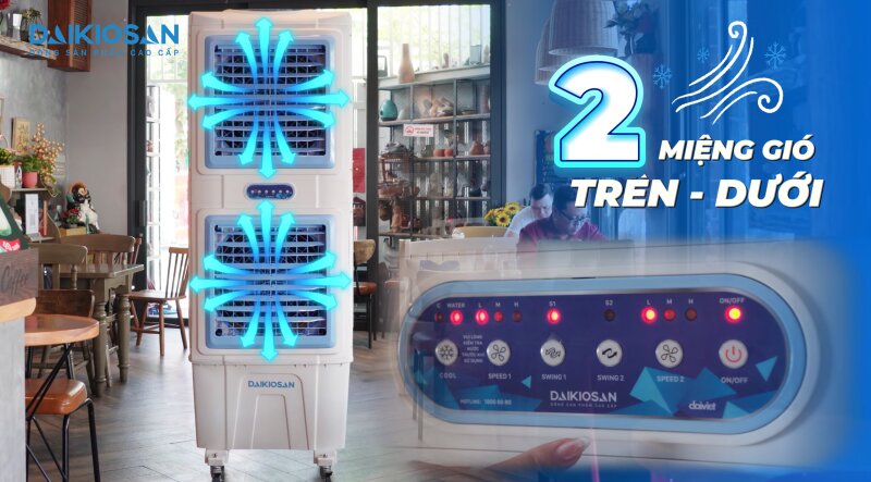 Quạt điều hòa Daikiosan DM206: Thiết kế 2 tầng công suất mạnh, giải nhiệt hiệu quả cho không gian lớn