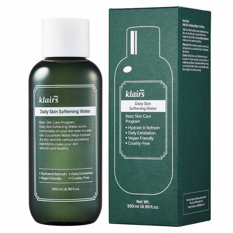 Toner cho da hỗn hợp thiên dầu Klairs Daily Skin Softening Water